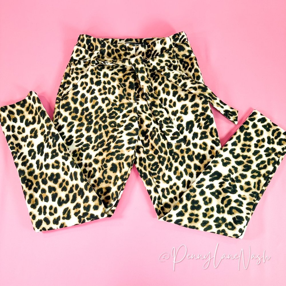 7th Avenue New York & Company Leopard Velvet Pants - Picture 3 of 11